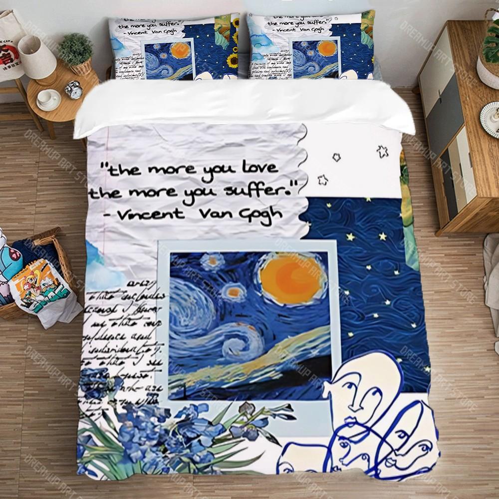 Bettwäsche-Set Bettbezug-Set Einzelbett Doppelbett Übergröße Mode Queen-Size Bettdecken-Sets Bettwäsche Dekorationen Van Gogh Kissenbezug Kunst