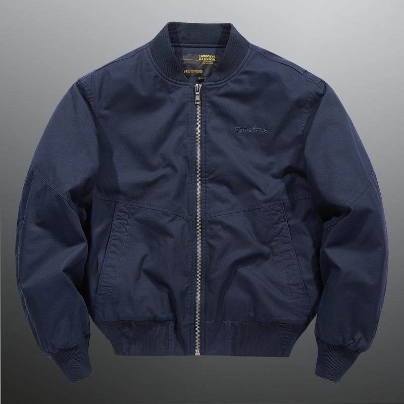 Толстая хлопковая куртка-бомбер для мужчин — фото 4