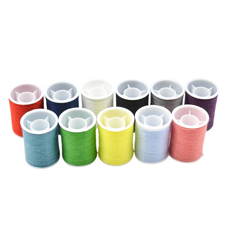 Retro-Style Faux PU Leather Sewing Box with Needle and Thread Set - Portable Household Essential Kit