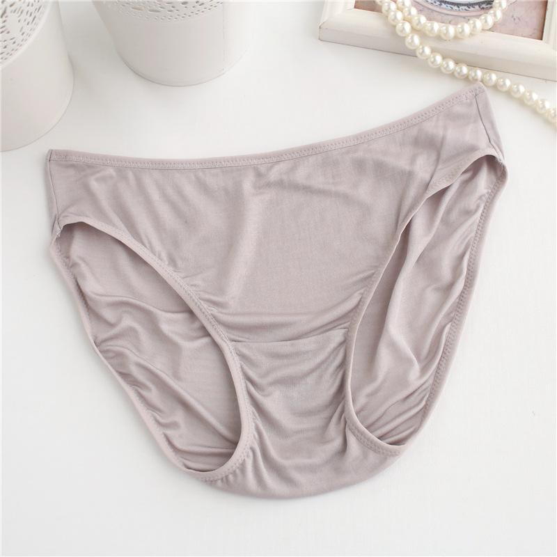 Women's Low-Waist Mulberry Silk Panties - Seamless, Comfortable, Breathable Briefs