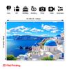 2D Santorini Greece Landscape Tapestry, Bright Blue Sky & Ocean Wall Hanging for Party