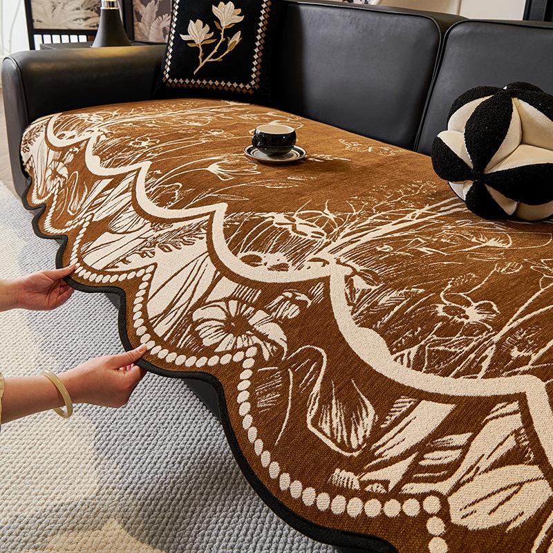 

New Special-Shaped Sofa Cushion Light Luxury High-End One-Piece Combination Sofa Cover Sofa Universal Seat Cushion 90*90cm