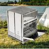 Stainless Steel Folding Camping Wood Stove Portable Backpacking BBQ Grill  Backyard