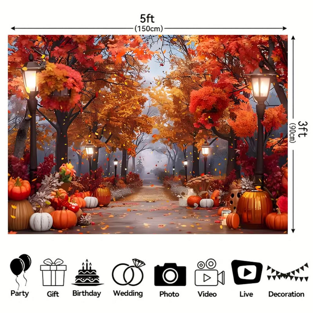 2D flat banner - Extra-large size 6020*320cm - 1 piece - Autumn Splendor - 5x3 feet / 5x7 feet vinyl backgroundzyc