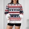Women's Casual Fashion Christmas Retro Print Long-Sleeve Sweatshirt