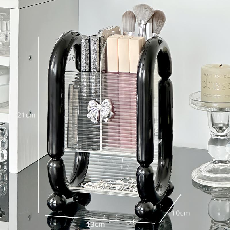 

Коробка для хранения кистей для макияжа, органайзеры для помады и карандашей для бровей на стол, коробка для хранения теней для век, ведро для хранения спонжей и кистей для макияжа чёрный