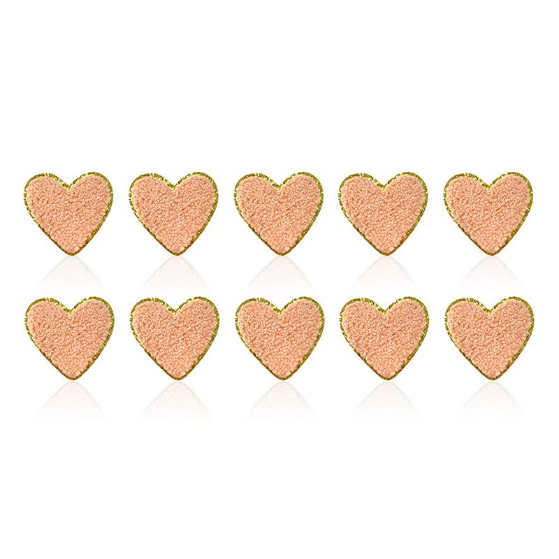 

WTEMPO 10 шт. 2 цвета, 6,5*7,5 см, вышитые нашивки в форме сердца, креативные самодельные нашивки для одежды, сумок, шляп, ремонта, шитья, прикрепляемые утюгом 10pcs светло-розовый