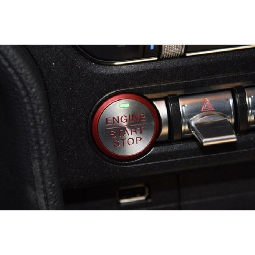 For Ford Mustang 2015- Carbon Fiber One-Click Startup Switch Cover Trim 1PCS