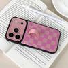 Simple Lattice Hit Color Grid Pattern Phone Case for For Iphone 16 15 14 13 17 Pro Max Invisible Silicone Ring Holder Cover