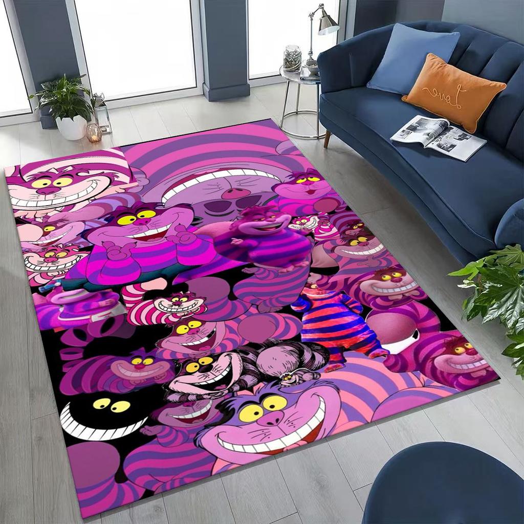 Dream Cheshire Cat Alice in Wonderland Cartoon Rug for Bedroom Living Room Sofa Home Doormat Decor, Large Kid Non-slip Floor Mat