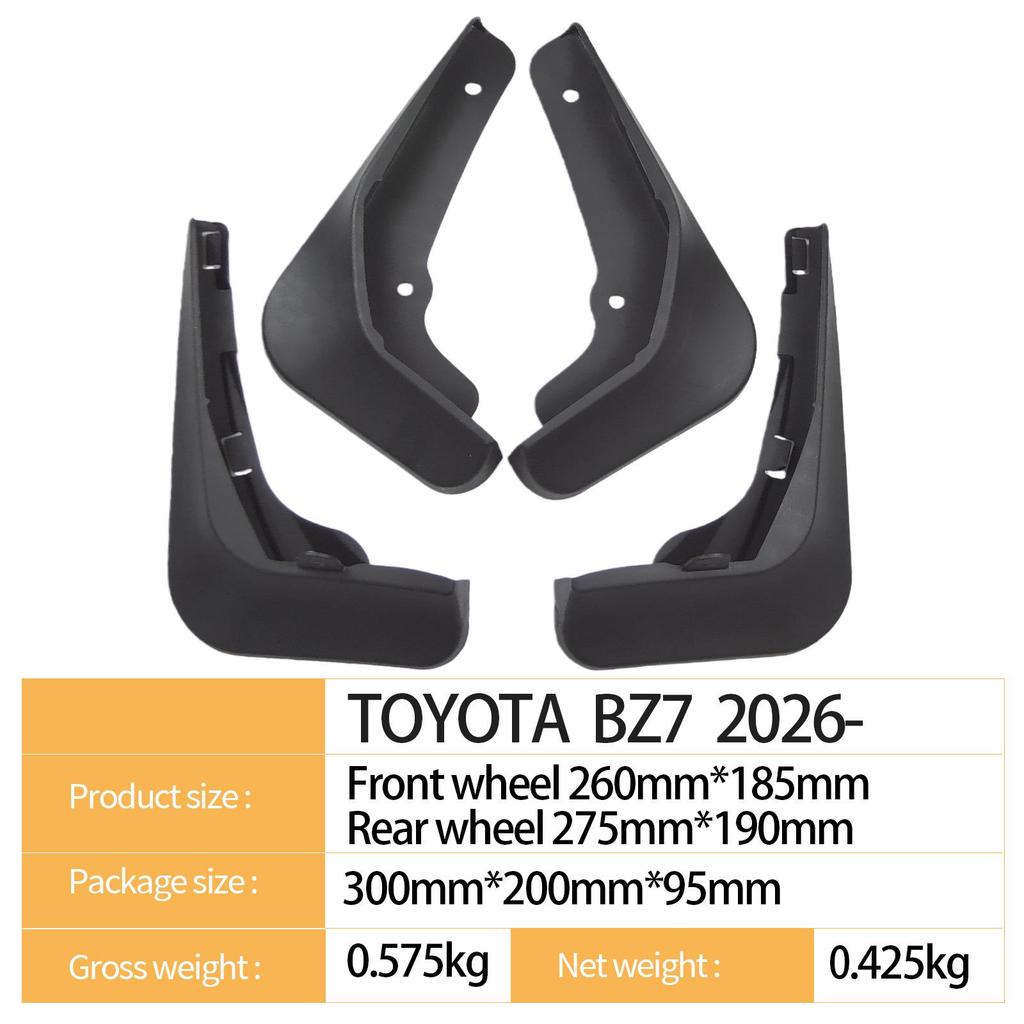 Tire Mudguards for 2026 Toyota BZ7
