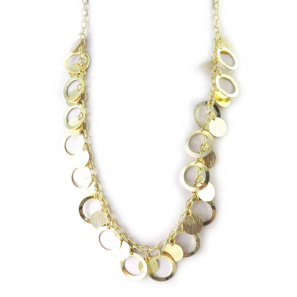 Les Trésors De Lily [M6286] - Golden 'Choreography' Designer Necklace