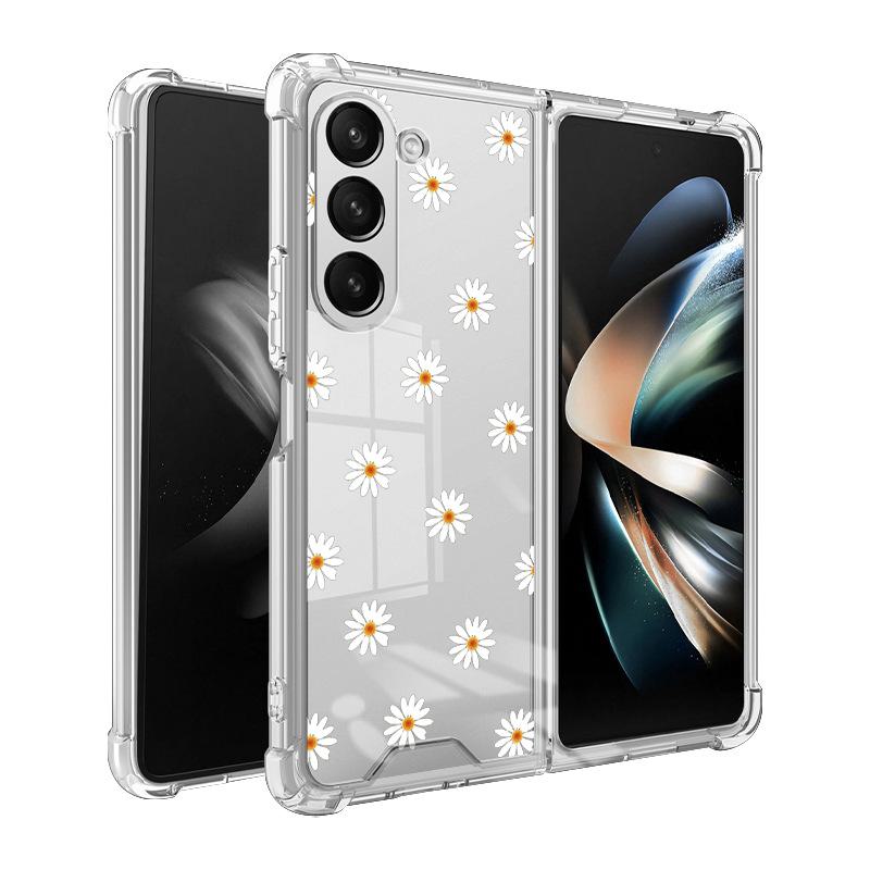 Samsung Galaxy Z Fold 5 Butterfly Lace 2-in-1 Case, TPU+PC Painted Mobile Phone Protector