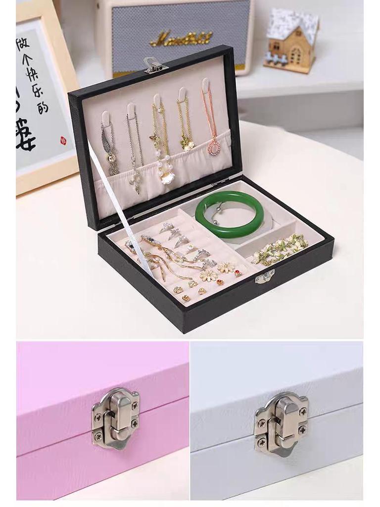 Double-Layer Jewelry Storage Box for Earrings and Rings