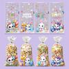 50pcs Easter Cute Rabbit Gift Bags Candy Cookie Dessert Packaging Bag Kids Favors Happy Easter Party Decoration Supplies 2025