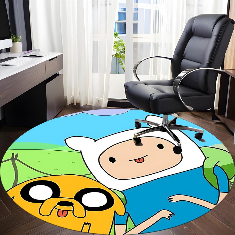 Adventure Time Friendship Office Round Area Rug, Under Office Chairs Bedroom Living Room Home Decor, a1022362