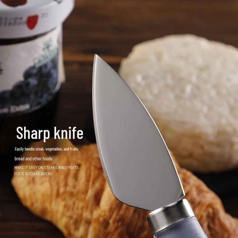 Stainless Steel Cheese Knife, Fork & Spatula Set - 3-Piece Western Cheese Tools