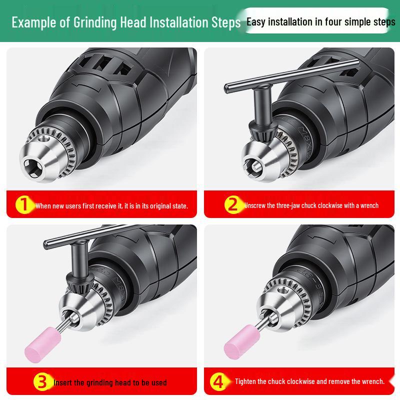 Compact Handheld Electric Grinder & Polisher for Jade Carving and Multifunctional Household Use