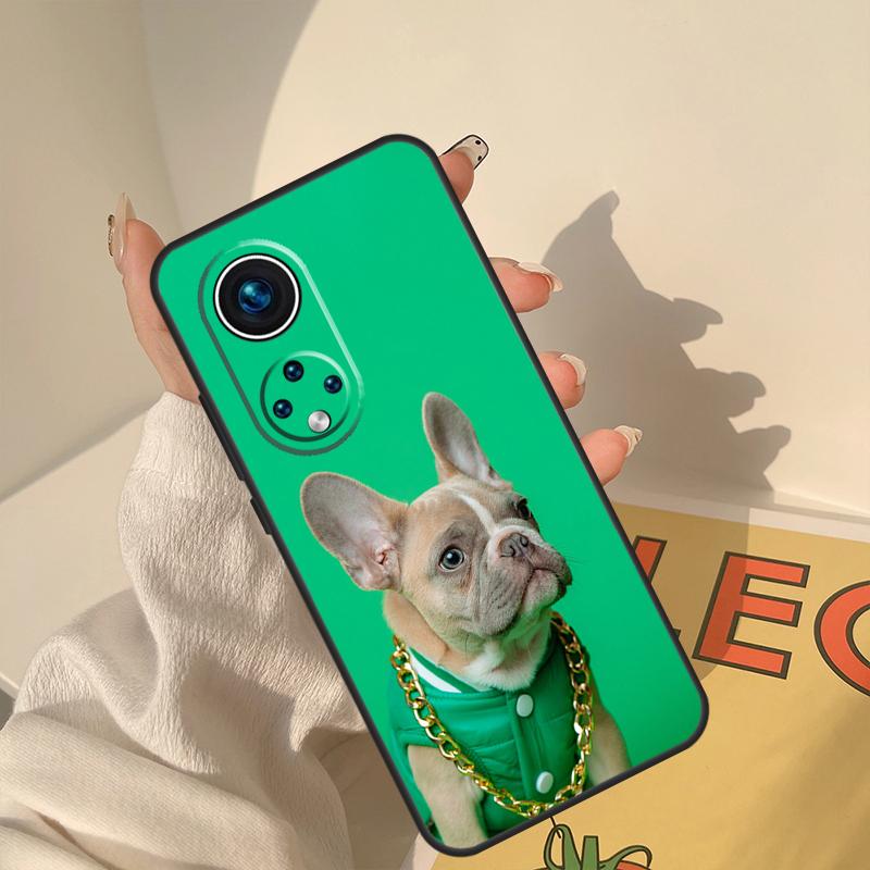 French Bulldog Dog Case For Huawei Honor X8a X8 X7 X9a 50 70 90 Magic5 Lite P40 P20 P30 P60 Pro P Smart Cover