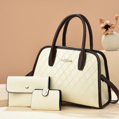 Nová dámská taška přes jedno rameno s diamantovou texturou, prošívaná, velkokapacitní kabelka, jednoduchá ležérní crossbody taška pro ženy