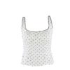 Women Fashion Commuter Polka Dot Slim Spaghetti Strap Camisole Tank Top