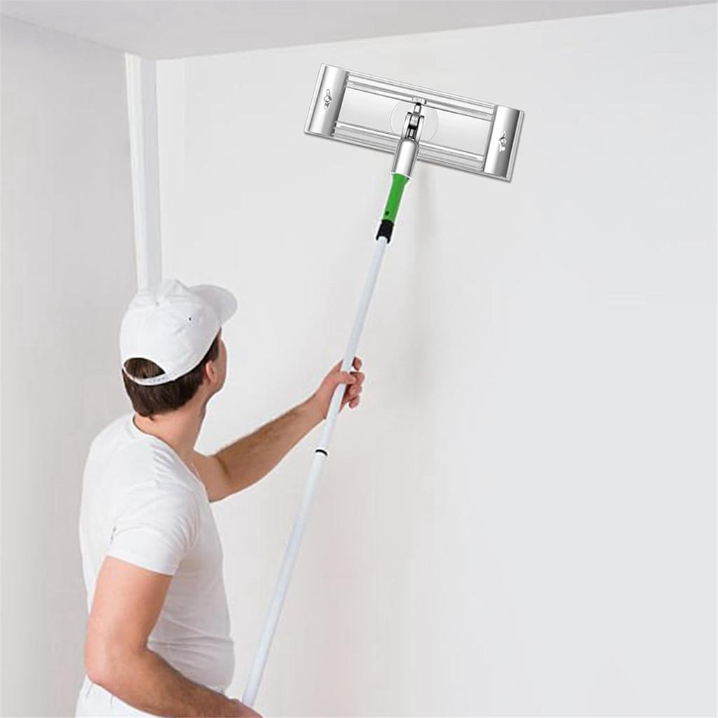 2025+ No-Flip Drywall Pole Sander Head with Quick Release Clips, Universal Thread for Wall and Ceiling Sanding