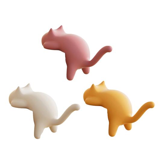 Niedliche Katzen Schreibtischkantenhaken Bohrerfreie Tischkantenaufhänger Kätzchenhaken Schreibtisch-Organizer Haken für Schlüssel Taschen Kopfhörer