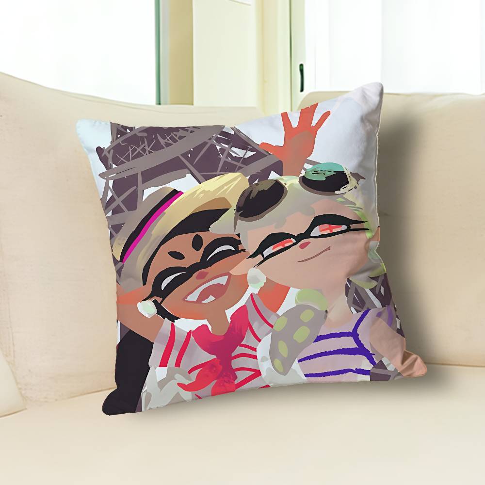 H-Houzuki Marie Octoling Game Pillow Cases for Bedroom Living Room Sofa Home Decor Polyester Cushion Cover with Zipper