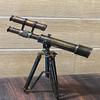 10" Brass Finish Telescope with Stand - Nautical Pirate Spyglass Best Prism Optics,  Full Height 16