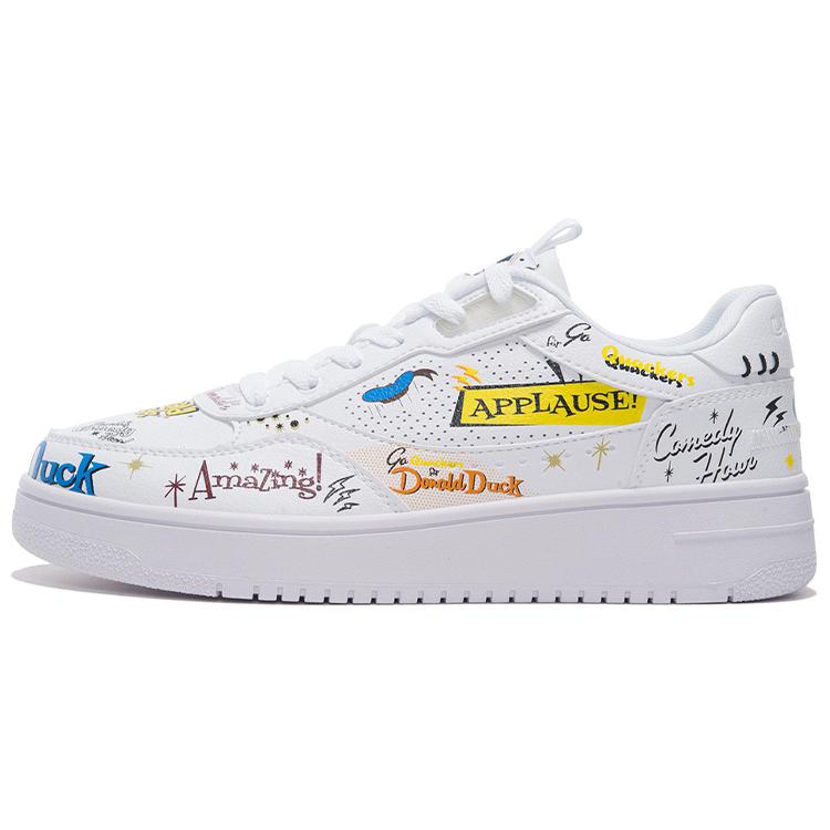 

Новые мужские кеды Disney x LiNing с низким верхом, противоскользящие, износостойкие, для скейтборда, стандартные белые AGCS145-4 39