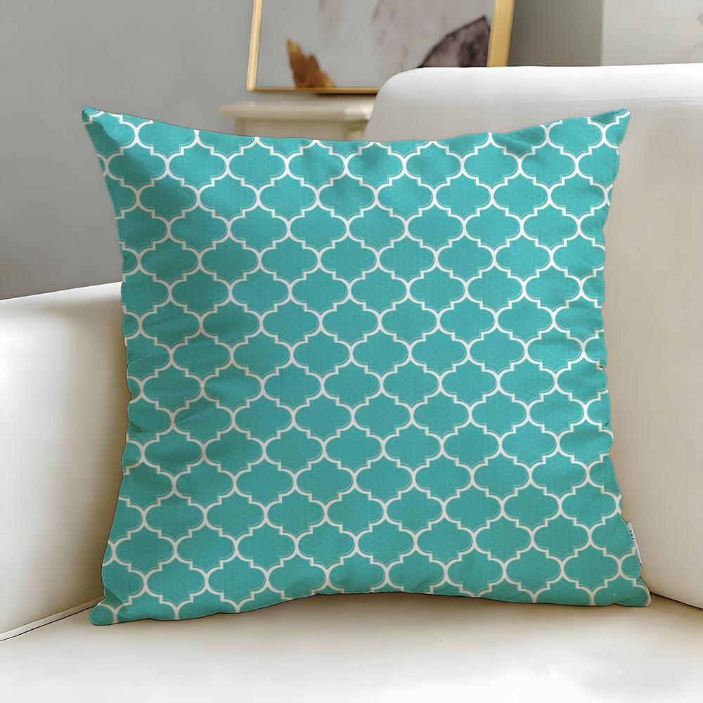 Diamond Pattern Cushion Cover Soft  EasyWash Pillow Case  Versatile for Couch Bed Travel and Office
