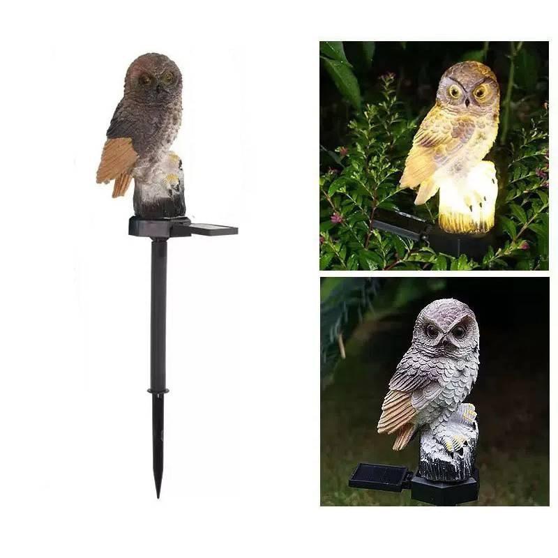 Light Solar Owl Animal Resin Garden Lawn Decorative Landscape Night Lighting