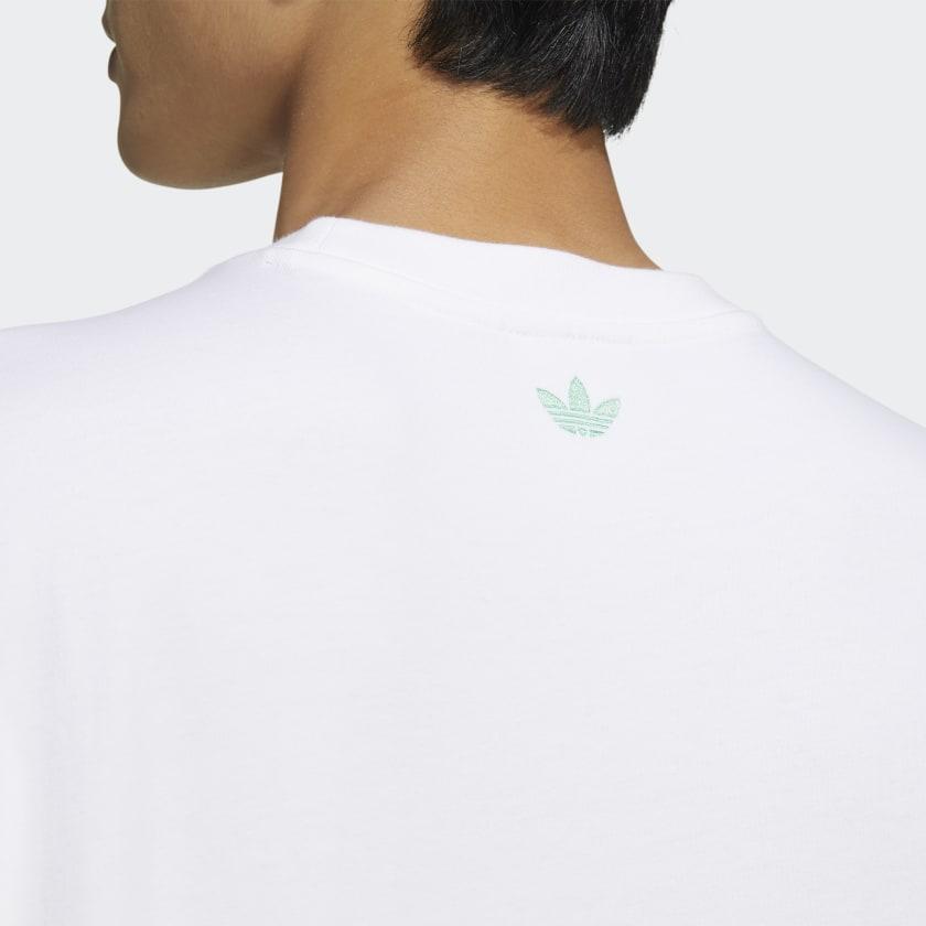 Adidas Originals Cartoon Bear Print Short Sleeve Crew Neck T-Shirt Unisex Tops White HP0119