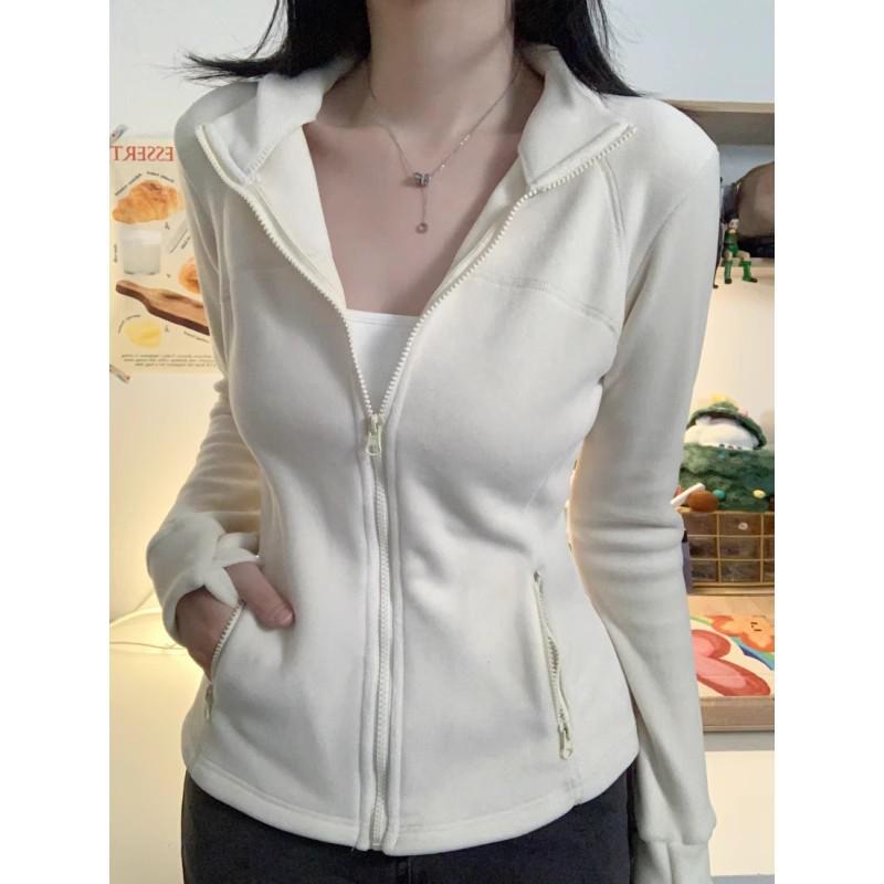 

Женская флисовая куртка приталенного силуэта - Ветровка, Подкладка для осени/зимы, Костюм для йоги, Школьная форма M