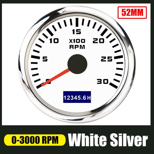 52mm Pointer Tachometer 4000 Rpm Tacho Meter Gauge With Red Backlight For Car Boat Yacht Rv 9 -30v