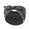 Wide Boho Print Headband Elastic Turban Headwear Casual Bohemian Hair Bands  for Yoga Biker
