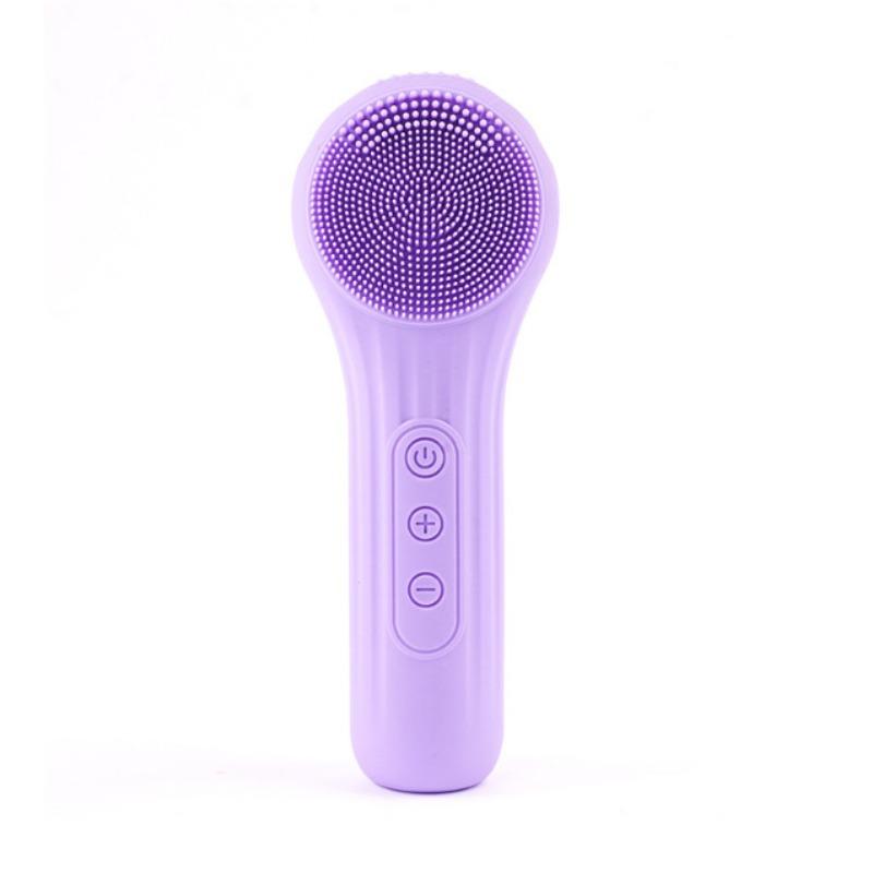 Sound Facial Cleansing Brush Waterproof Silicone Skin Care Massager with 3D Vibration For Deep Hole Cleansing