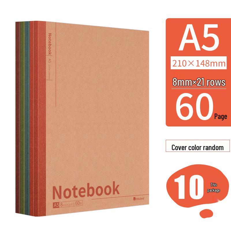 20pcs Kraft Soft Cover Notebooks, A5/B5, Thickened Korean Simple Diary Style