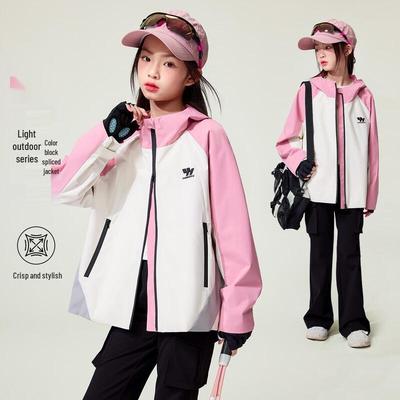 Girls' Princess Colorblock Windbreaker Jacket