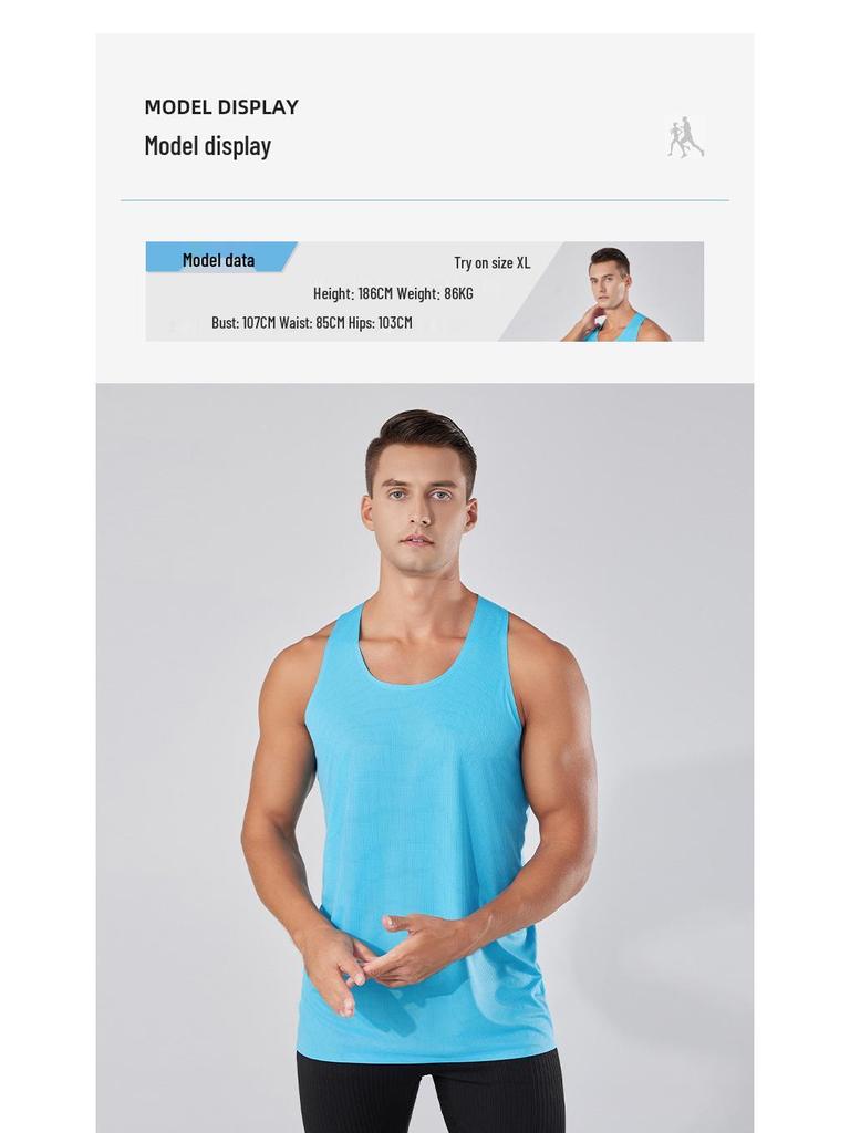 Men's Lightweight Quick-Dry Sports Vest - Breathable Unisex Sleeveless Running & Training Top