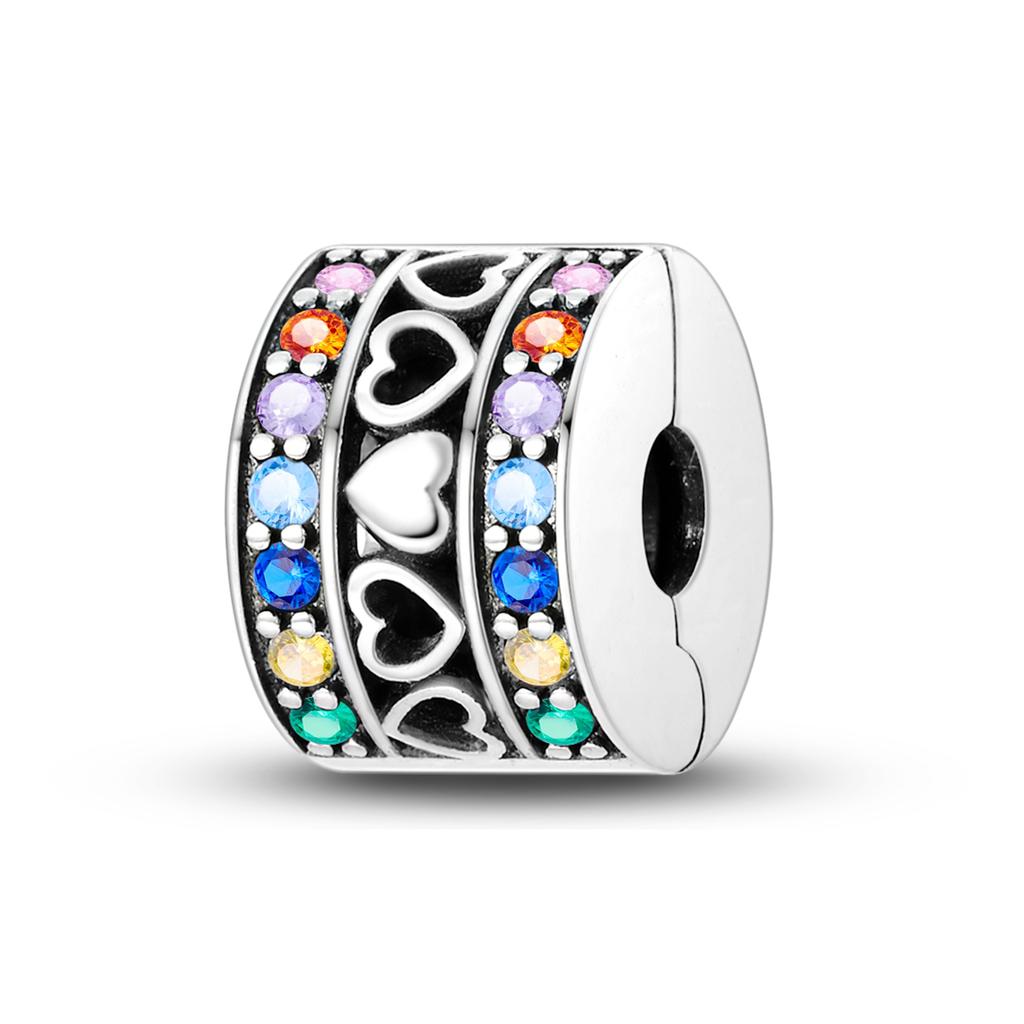 Copper Silicone Spacer Stopper Clip Charms Chamilia Beads Fit Original Necklace Bracelet Diy Gift Women