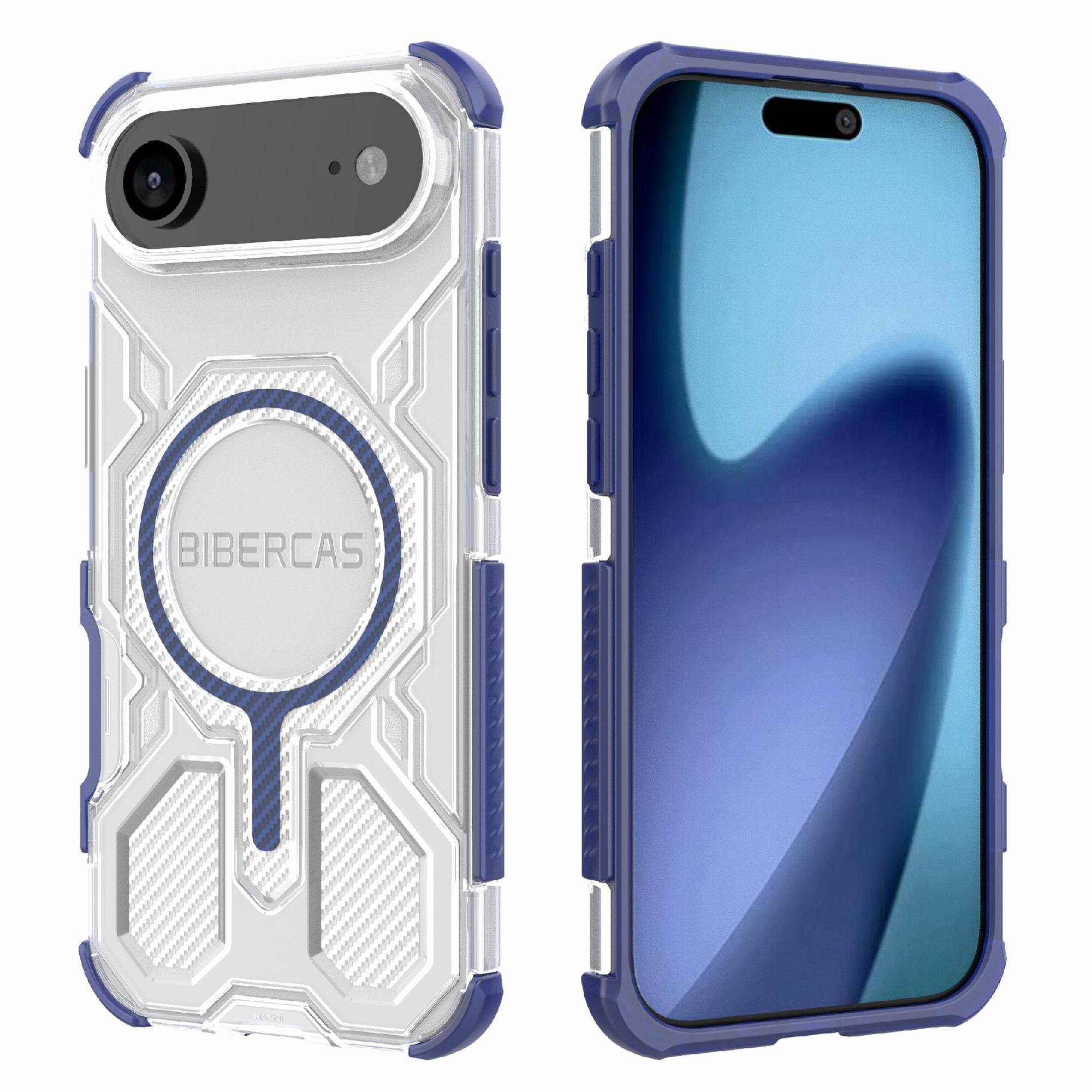 

BIBERCAS J-16 Transparent Series For iPhone Air Case Compatible with MagSafe TPU + PC Phone Cover B
