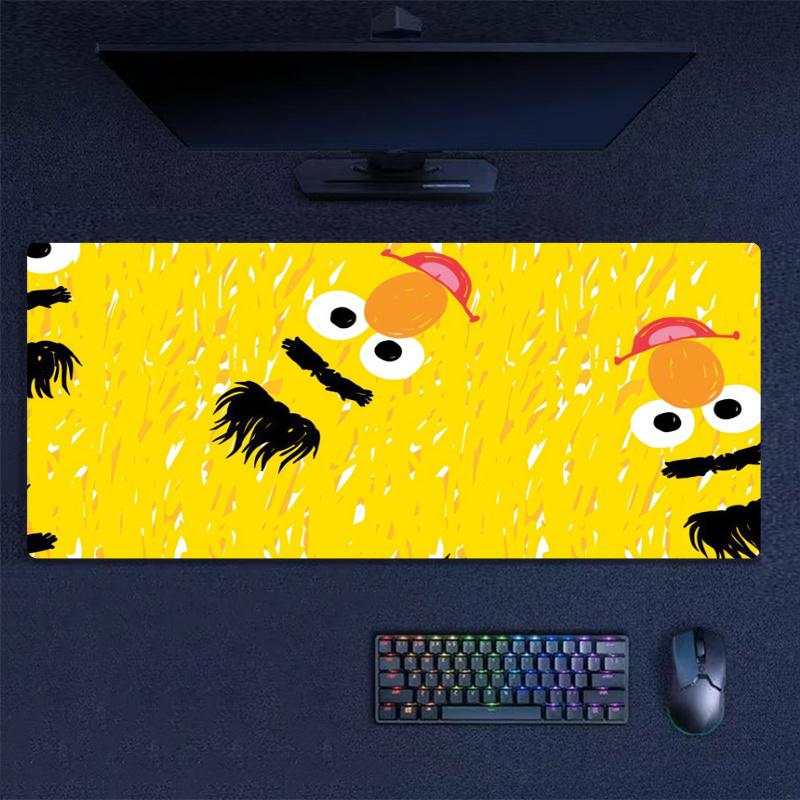 Sesame Street Print Cushion Non-slip Laptop Tablet Big Mousepad XXL Mat Mini PC Playmat With Lock edge