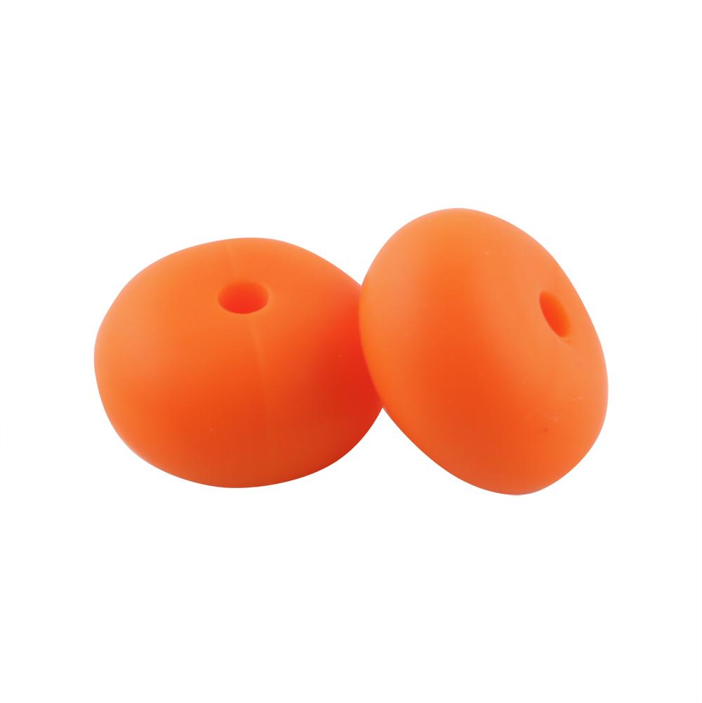 25Pcs/lot 14mm Abacus Silicone Lentil Beads Loose Bead For Jewelry Making DIY Jewelry Accessories Keychain Beaded Pen Bracelets