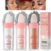 3 Pak feeënstof Fairy Highlight Patting Poeder Highlighter Lichaam Verheldert Het Natuurlijke Driedimensionale Gezichtspoeder Blusher