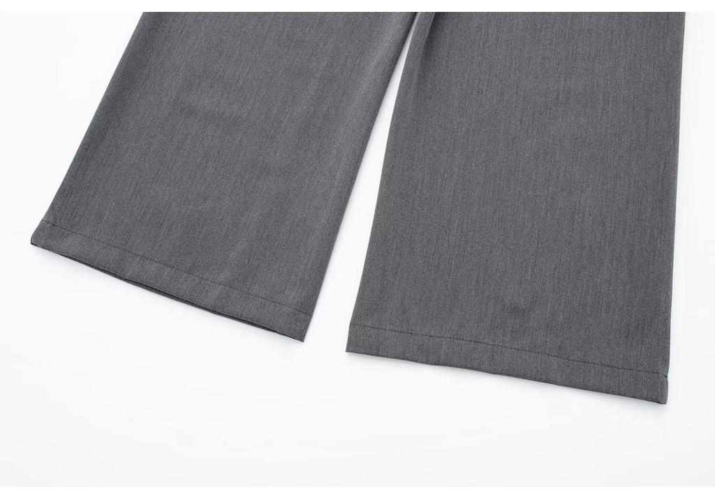 Women's High-Waisted Pleated Wide-Leg Pants - European & American Style