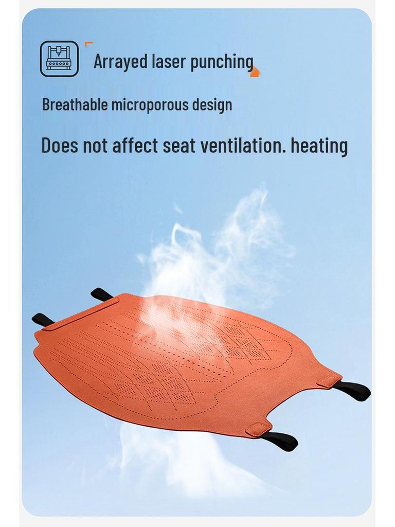 Universelles ultradünnes atmungsaktives Wildleder-Autositzkissen-Set für alle Jahreszeiten