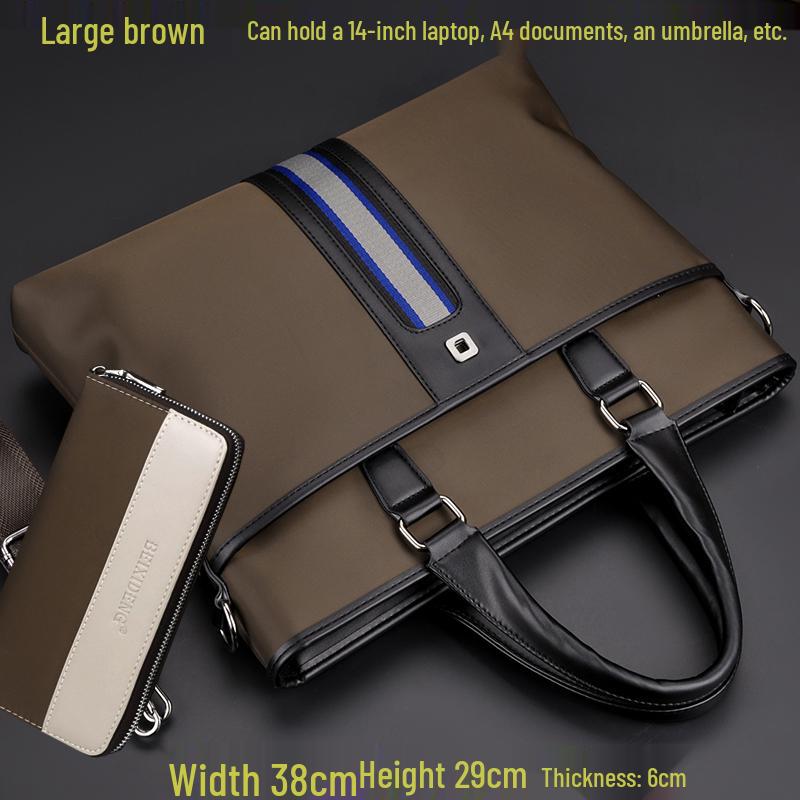 Men's Oxford Cloth Business Casual Crossbody Bag - Korean Style Canvas Briefcase and Shoulder Bag.