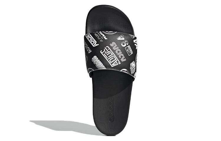 Adidas Adilette Comfort Slide 'All Over Logos - Black' FZ1750
