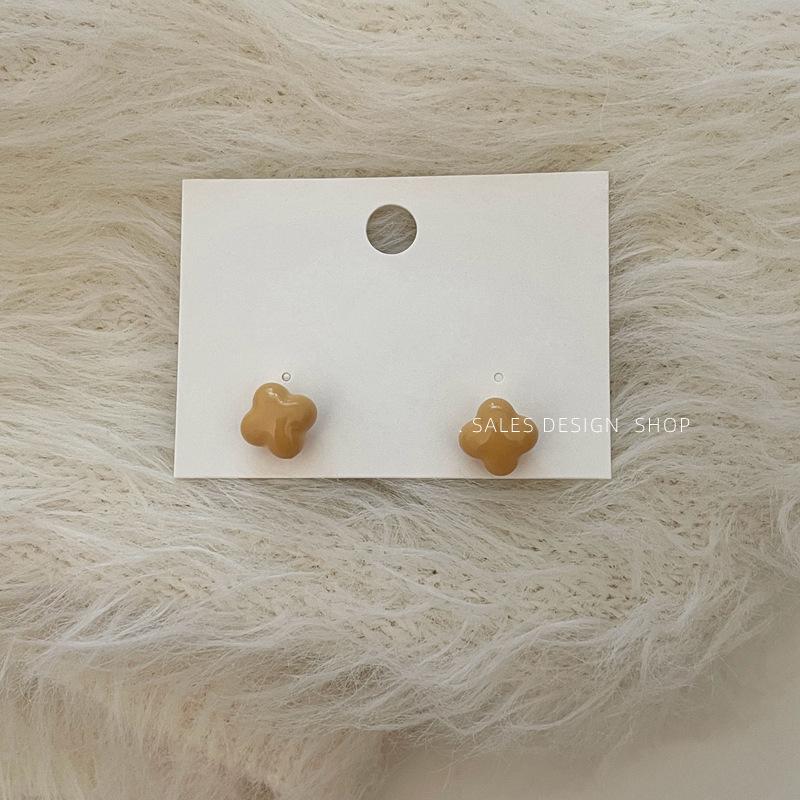 Korean Candy Color Flower Stud Earrings: Cute, Fashionable, and Versatile Jewelry for Women